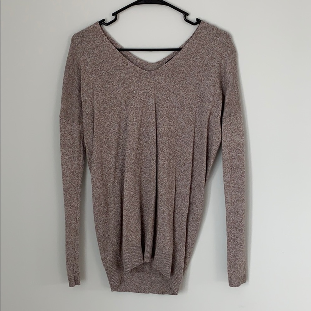 Brown & white sweater
